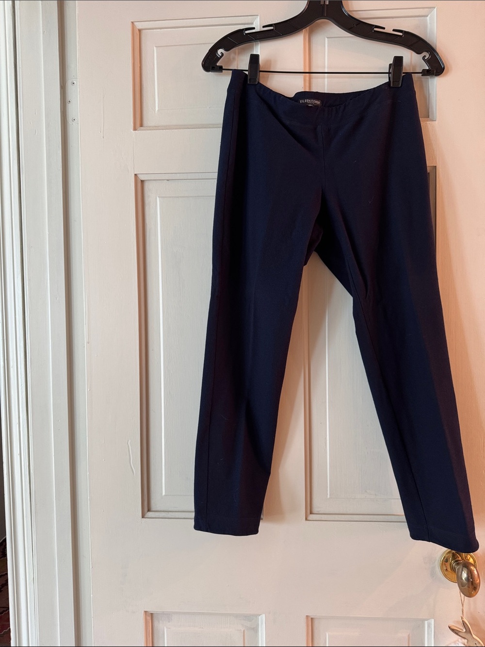 Eileen Fisher Dark Navy Straight-Leg Ponte Pants